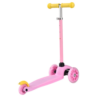 Vista lateral del scooter Triscooter Ultra Ligero Boldcube con freno trasero y manubrio ajustable