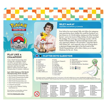 Pokemon Tcg World Championships Deck (2025) Ing - Riley Mckay Flutter Devo Gardevoir