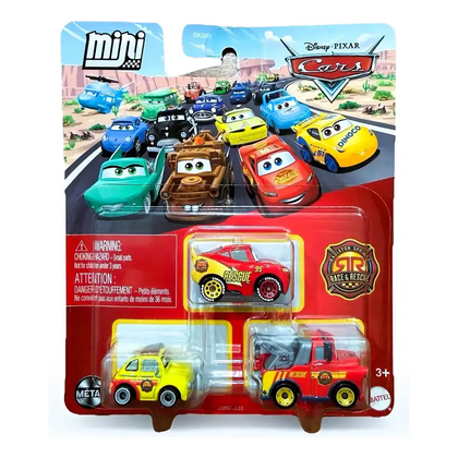 Cars Disney Pixar Vehículo Paquete De 3 - Mate Grua De Rescate