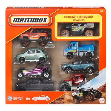 Matchbox Vehículo De Juguete Auto Básico Paquete De 8 - Ghe-O Rescue