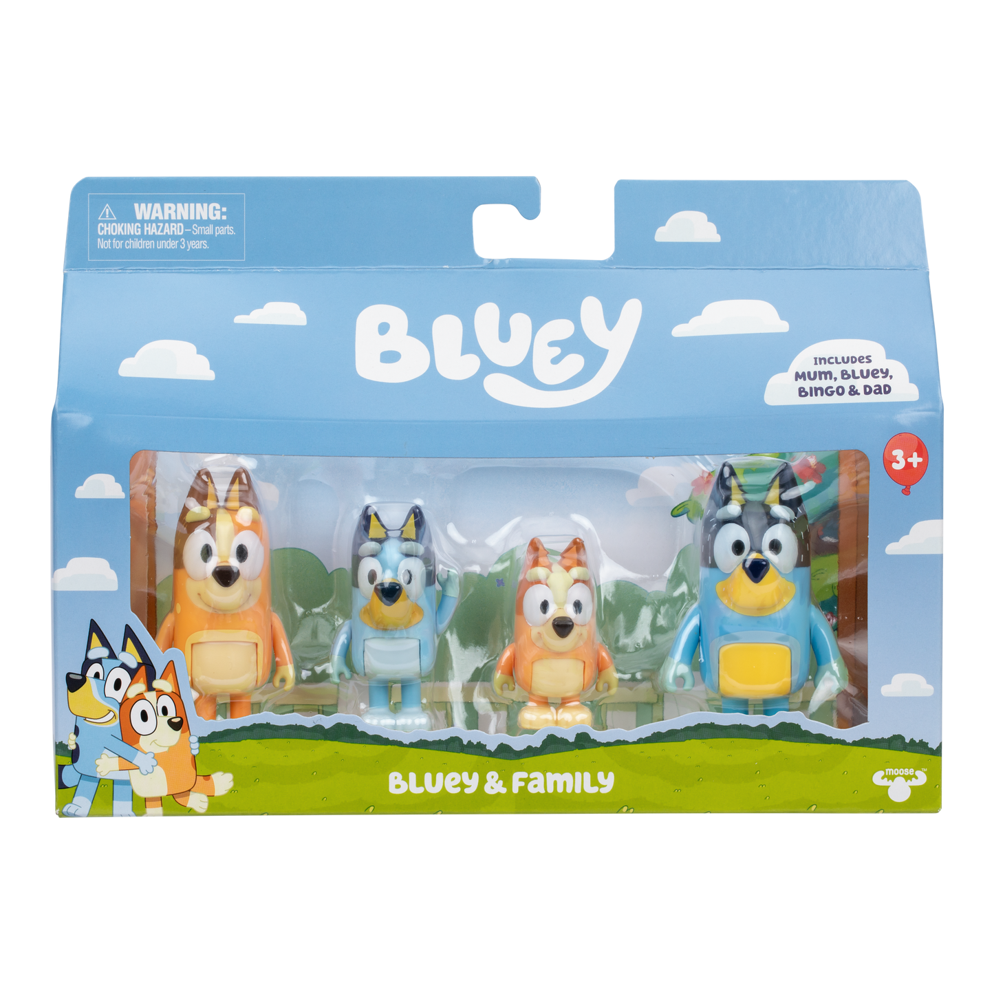 Bluey Pack 4 Figuras - Bluey y Family