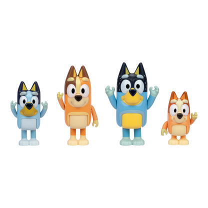 Bluey Pack 4 Figuras - Bluey y Family