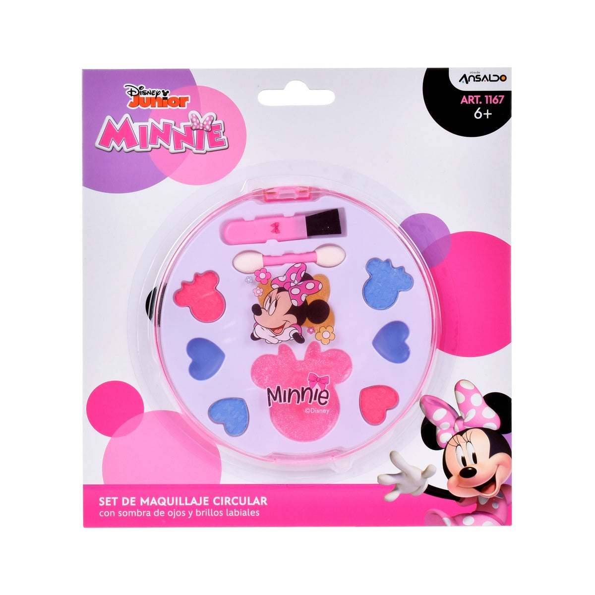 Set Cosméticos Circular Minnie En Blister