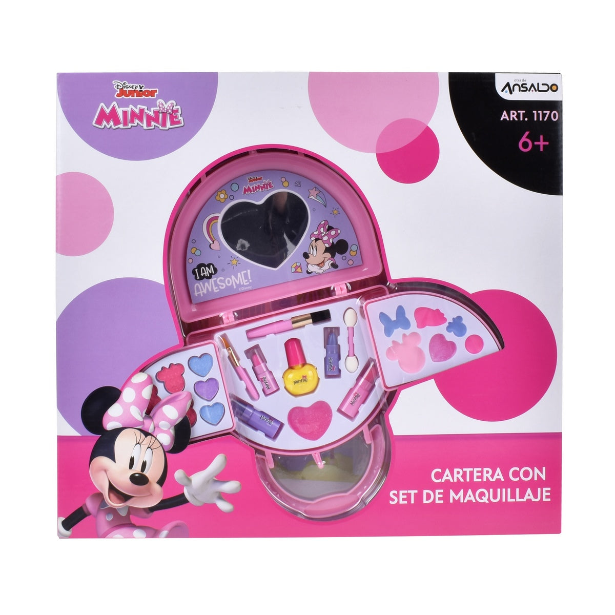 Set Cosmeticos Minnie En Cartera En Caja