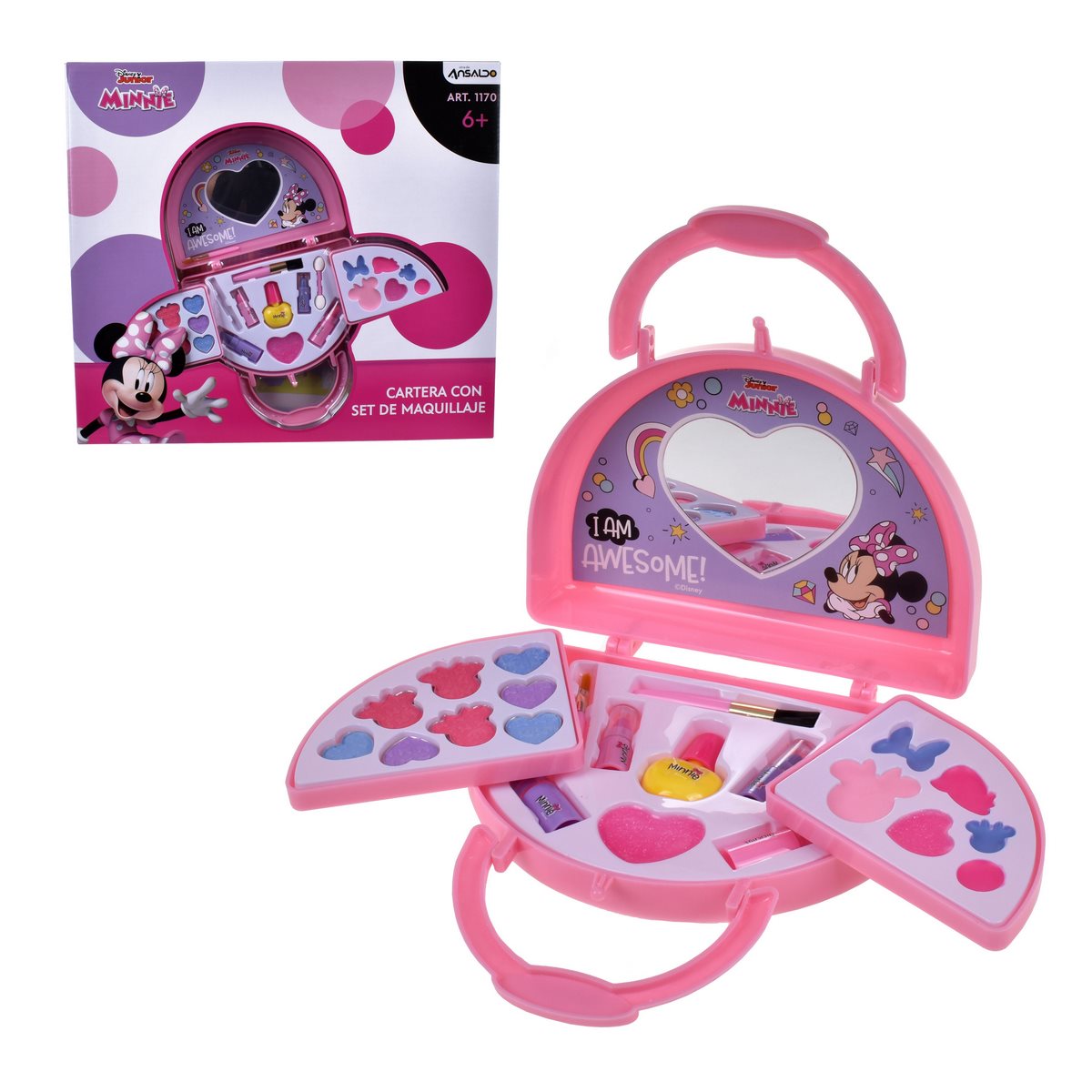 Set Cosmeticos Minnie En Cartera En Caja