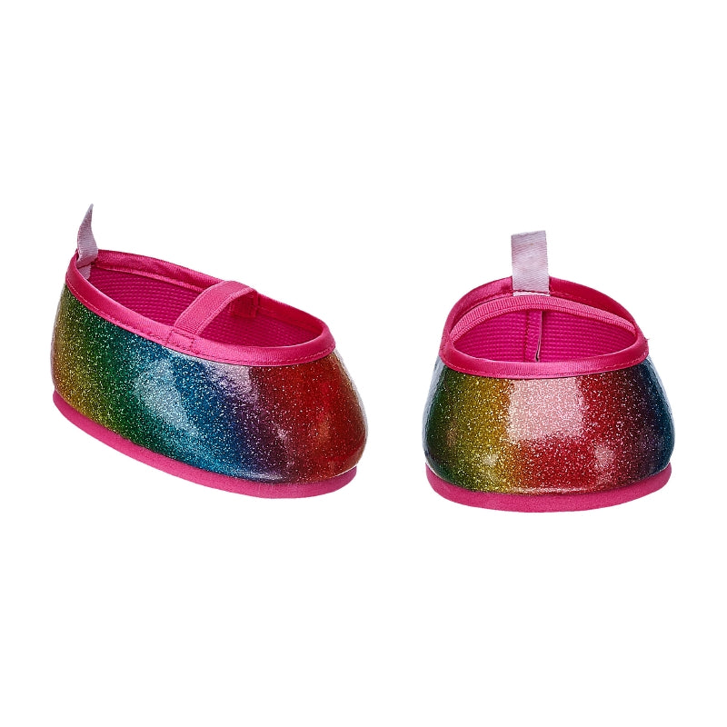 Zapatos Arcoiris Lentejuelas Build-A-Bear Categoría: Zapatos Build-a-Bear Tipo producto:  Accesorios para muñecas y muñecos de acción