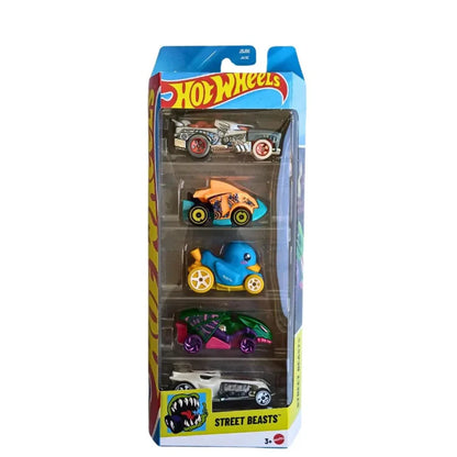 Pack 5 Autos Básicos Hot Wheels - Fórmula 1 HW Gassers Cyber Noir Street Beasts