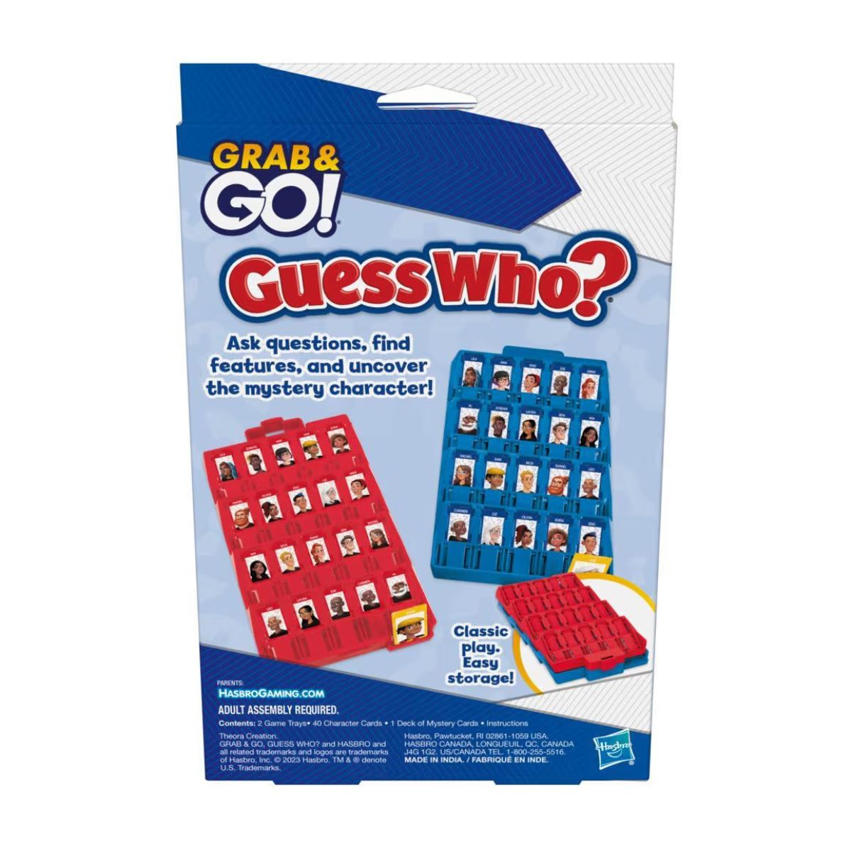 Juego De Mesa Hasbro Gaming Grab And Go - Adivina Quien
