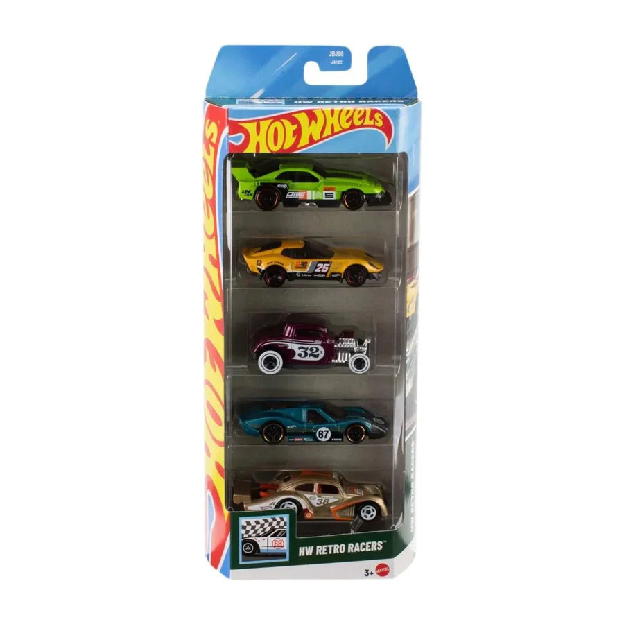 Pack 5 Autos Básicos Hot Wheels - Rápido y Furioso HW Retro Racers