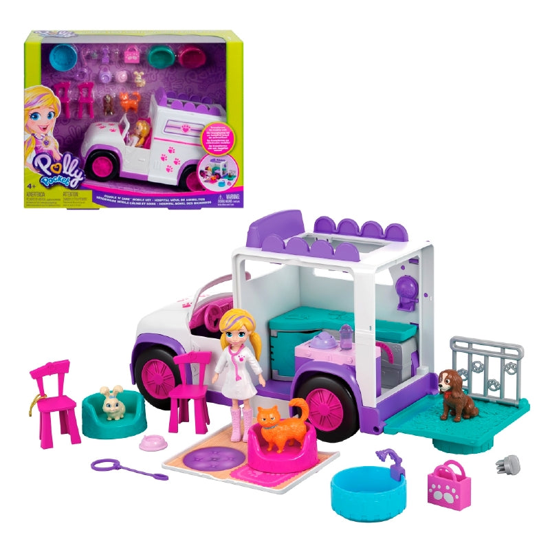 Polly Pocket Hospital Movil De Animalitos