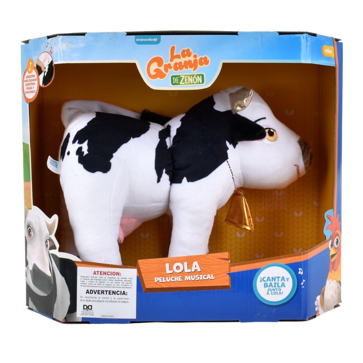 Peluche Musical 35 Cm. La Granja De Zenon - Vaca Lola