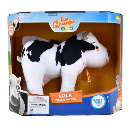 Peluche Musical 35 Cm. La Granja De Zenon - Vaca Lola