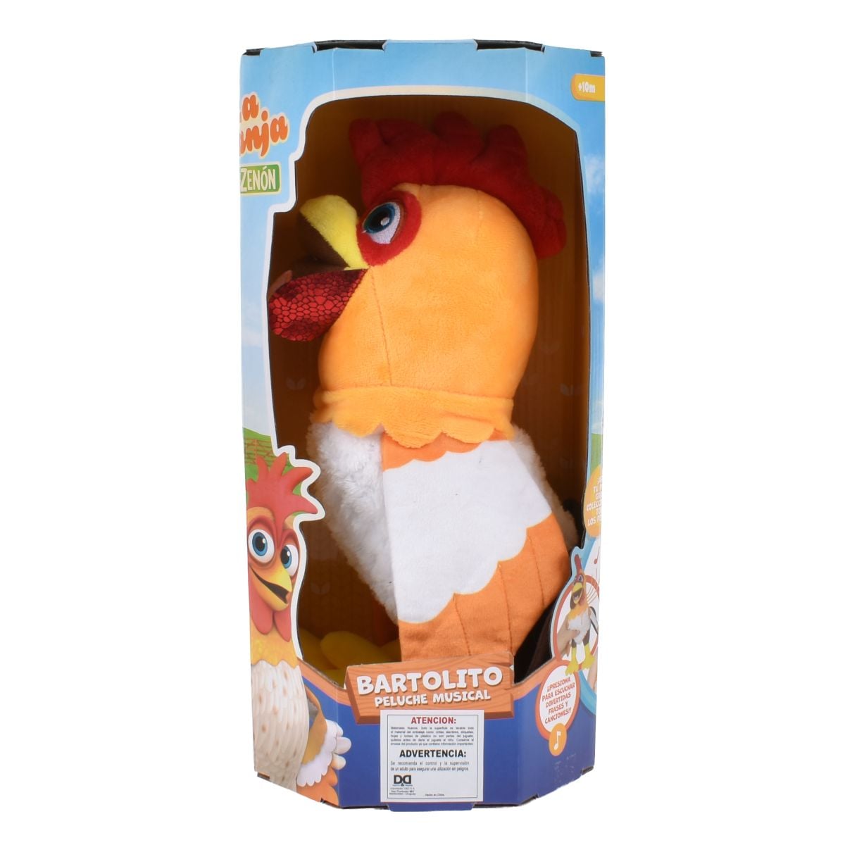 Peluche Musical 35 Cm. La Granja De Zenon - Gallo Bartolito