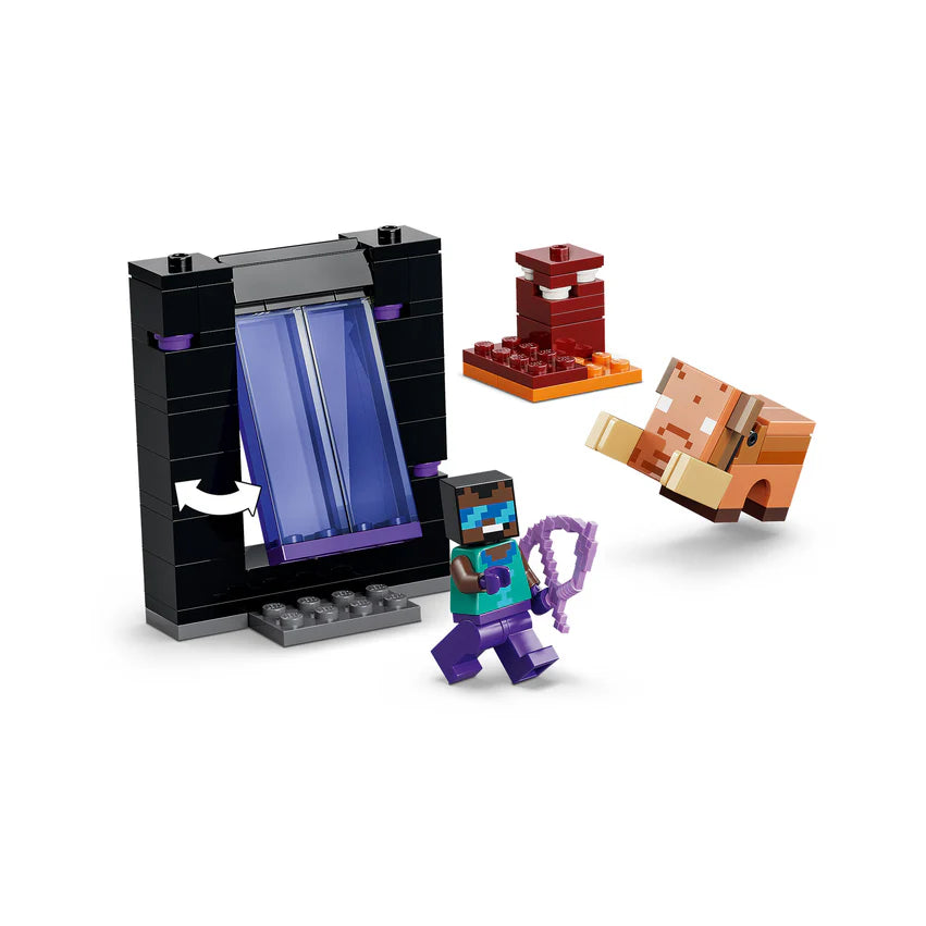 El Viaje Por El Nether Y El Portal Al End Lego Minecraft