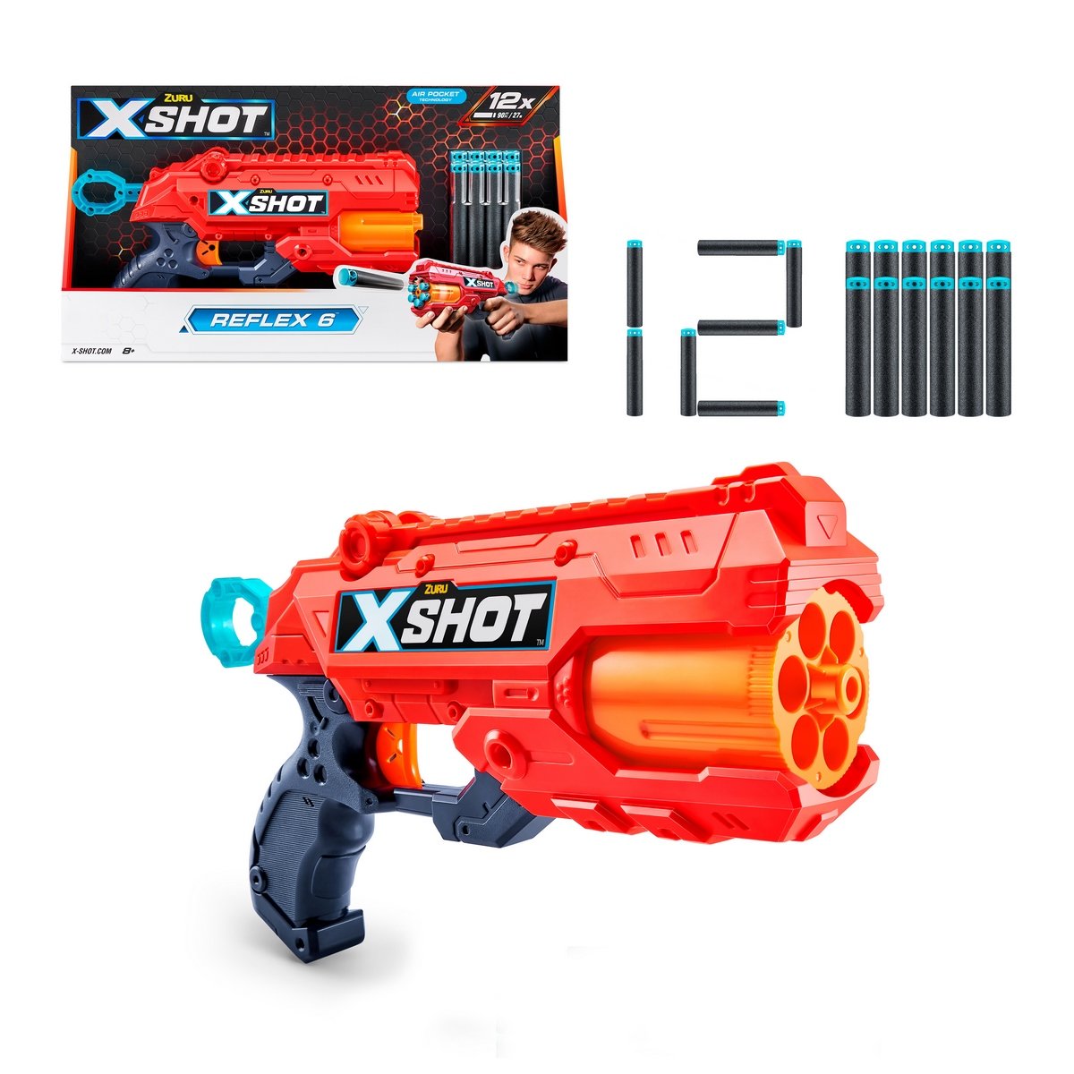 Lanzador Reflex 6 Con 12 Dardos X-Shot Categoría: Lanzadores dardos - agua y más Tipo producto:  Armas y artilugios de juguete