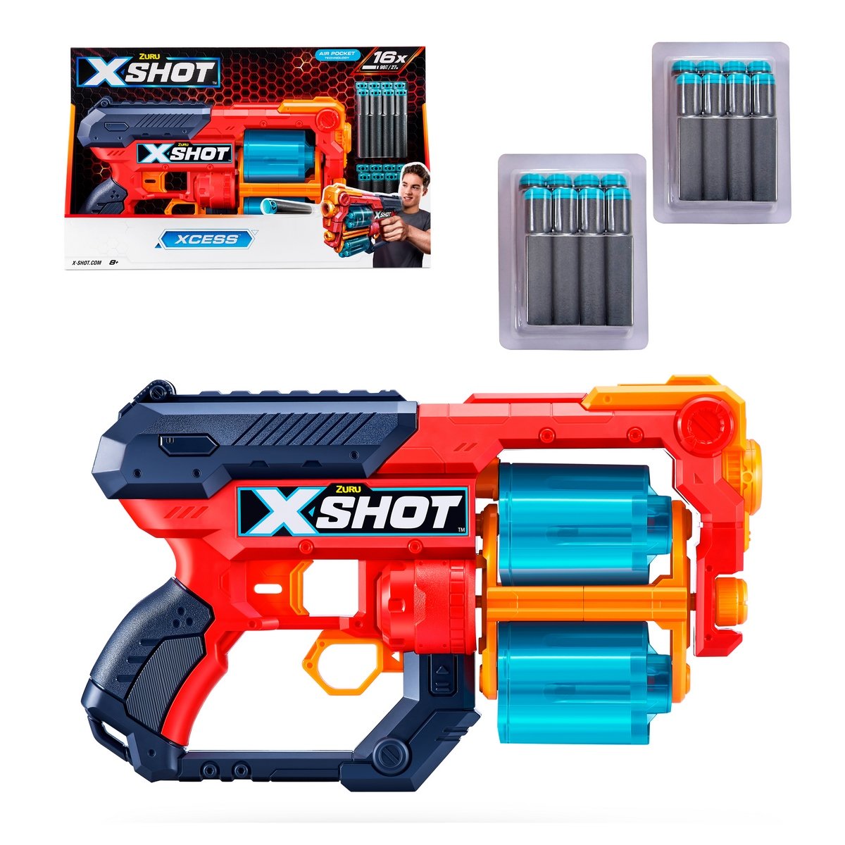 
                        Lanzador Xcess Tk12 Con 16 Dardos X-Shot
                      