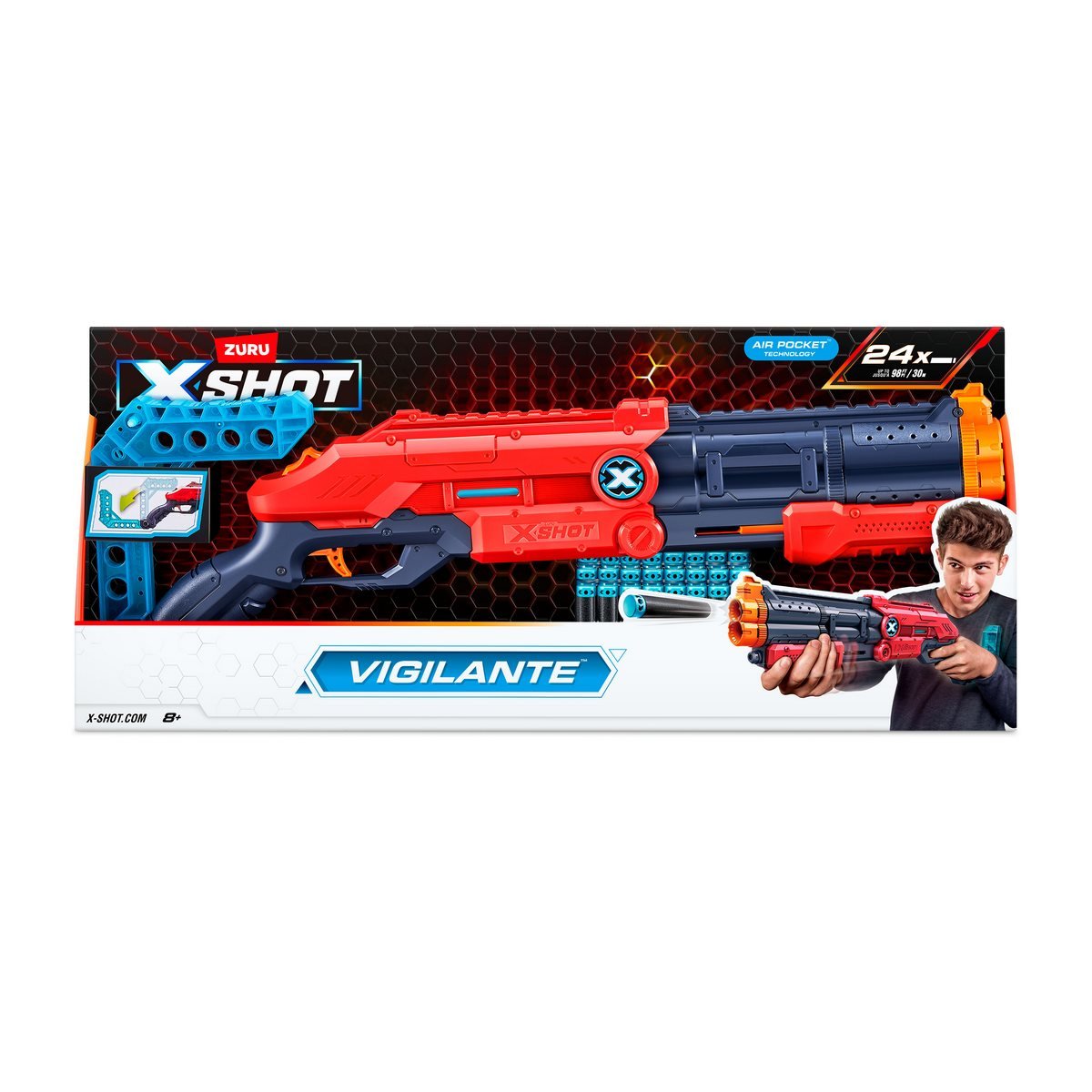 Lanzador Vigilante Con 24 Dardos X-Shot