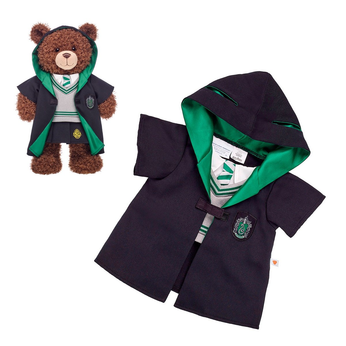 Traje Slytherin Harry Potter Build-A-Bear Categoría: Ropa Build-a-Bear Tipo producto:  Accesorios para muñecas y muñecos de acción