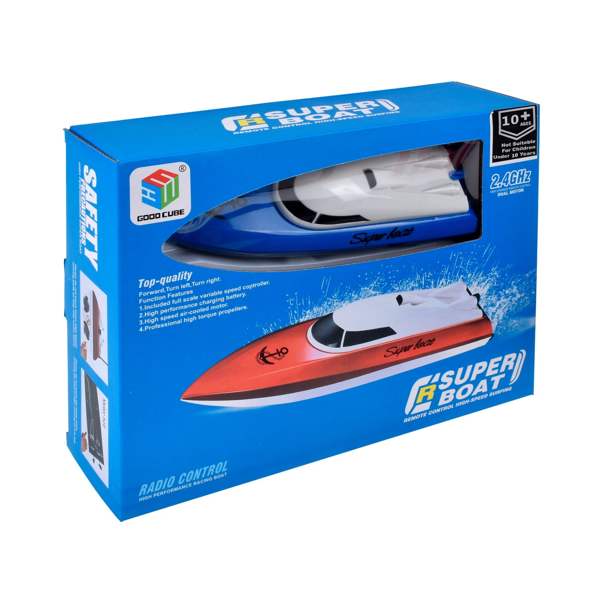 Lancha Radio Controlado De 21 Cms Con Pilas Recargables