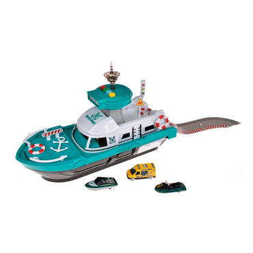 Lancha De Rescate De 40 Cms Con Luz, Sonido Y 3 Vehiculos