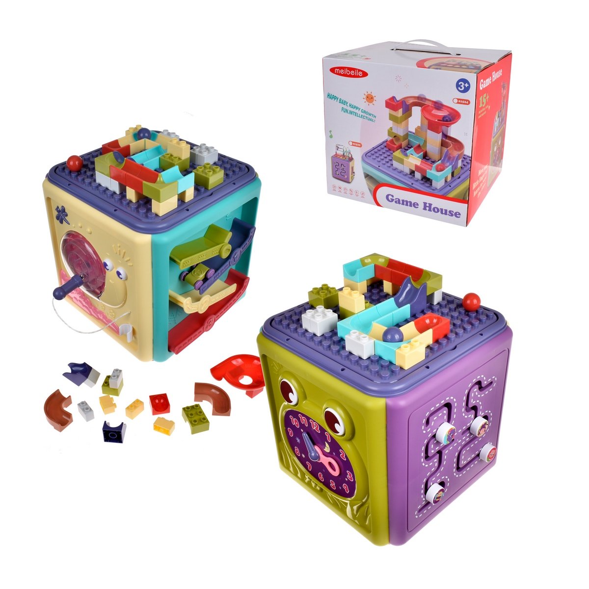 Cubo Didactico De 25X25X25 Cms Con 15 Actividades Y Bloques