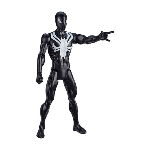 Spiderman Figura Titan héroe Web Warriors Hasbro - Black Suit Spider - Man