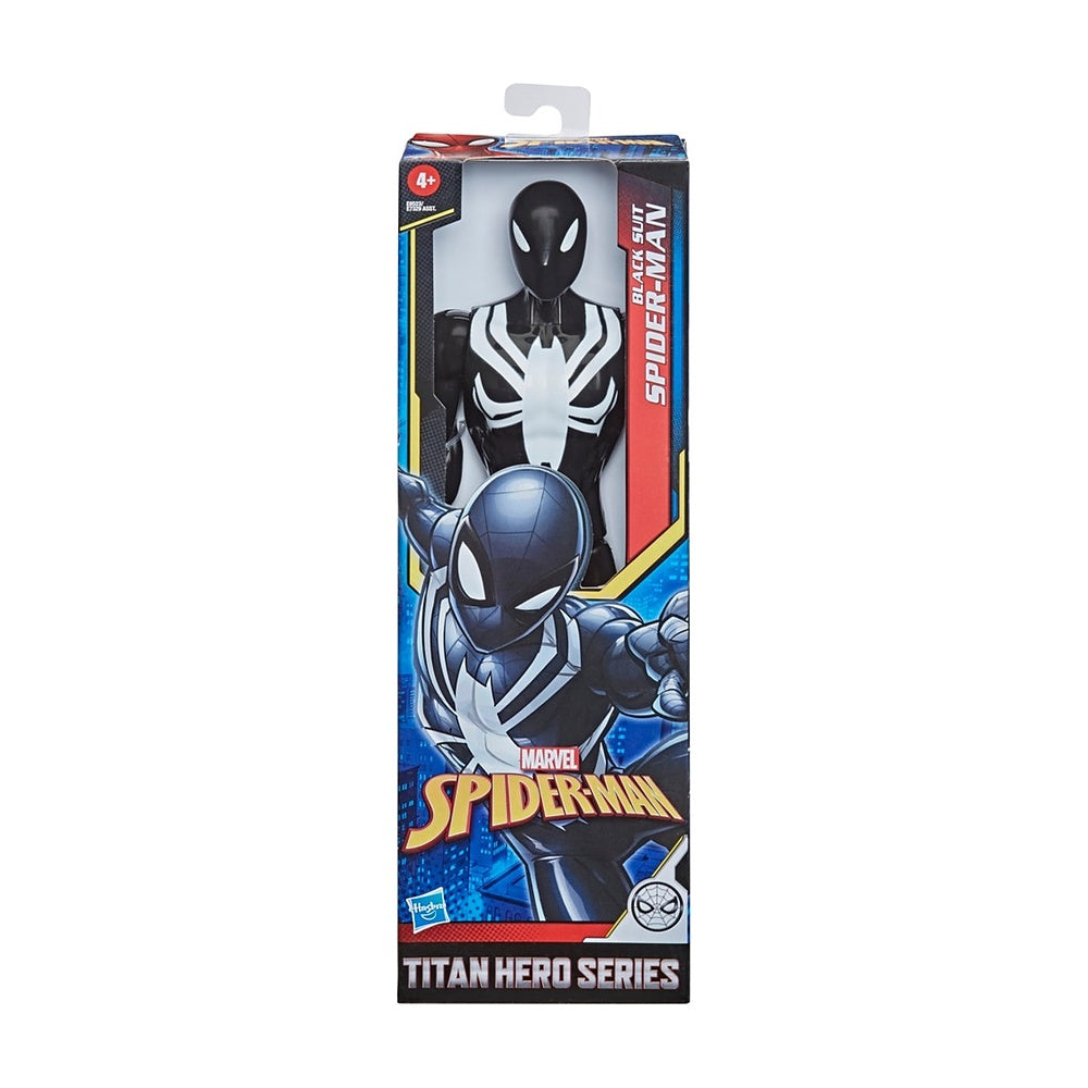 Spiderman Figura Titan héroe Web Warriors Hasbro - Black Suit Spider - Man