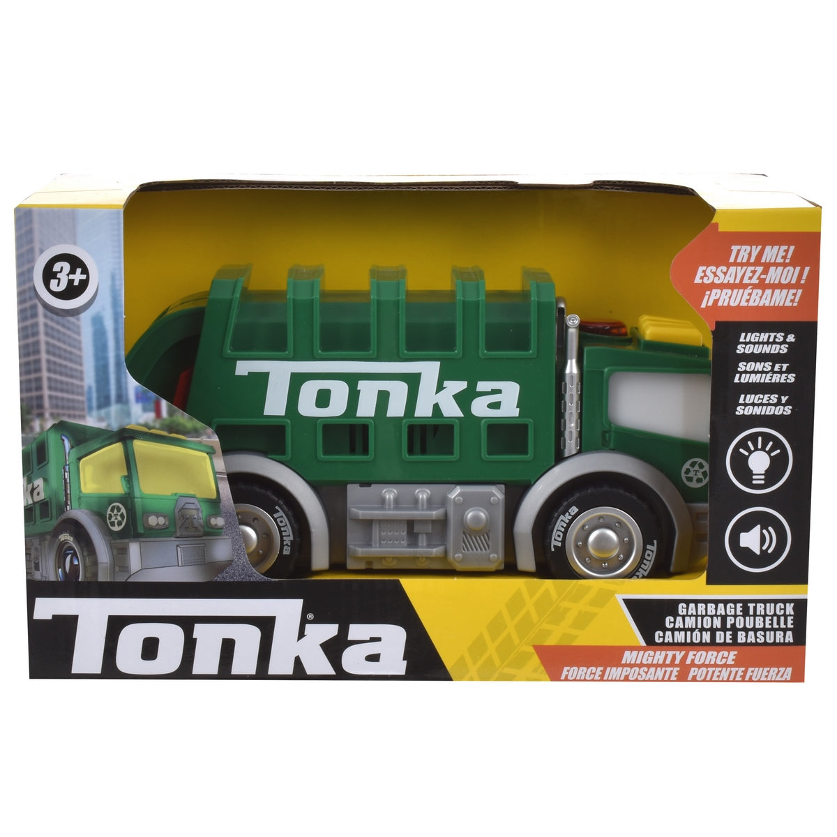 Vehiculo Tonka 18 Cms Con Luces Y Sonidos - Camion De Basura