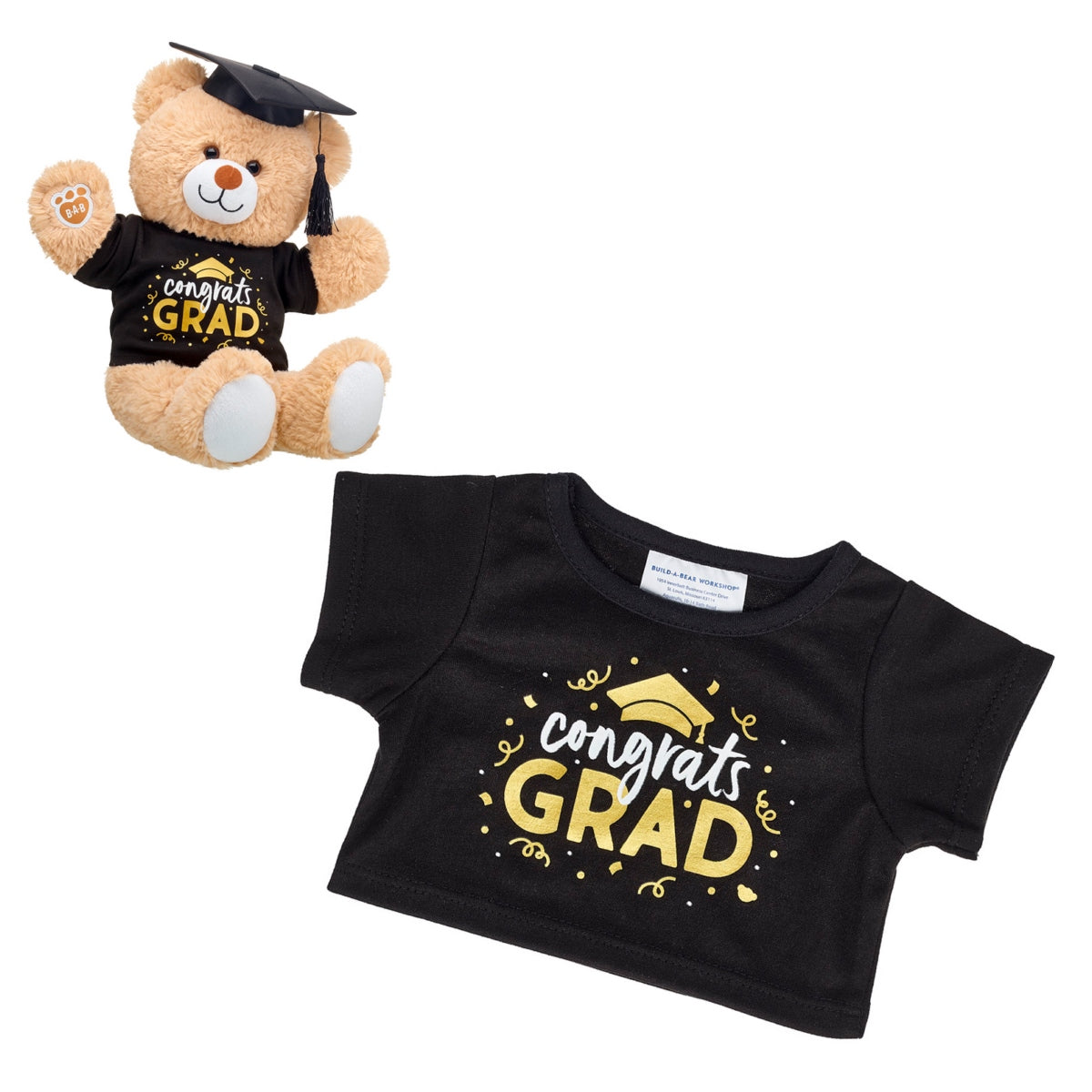 Polera Graduacion Nav Negra Build-A-Bear