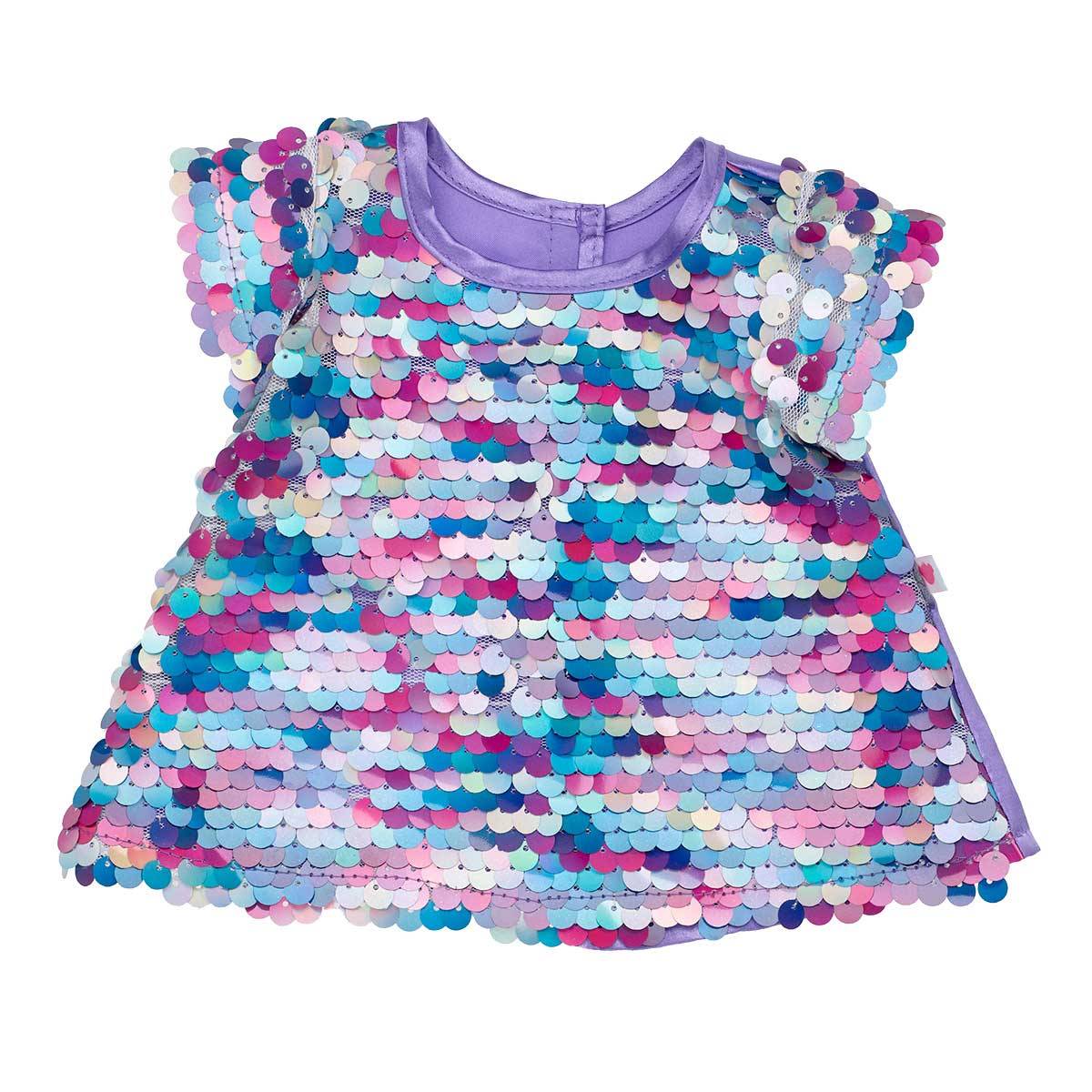 Vestido Lentejuelas Tornasol Honey Girls Build-A-Bear Categoría: Ropa Build-a-Bear Tipo producto:  Accesorios para muñecas y muñecos de acción