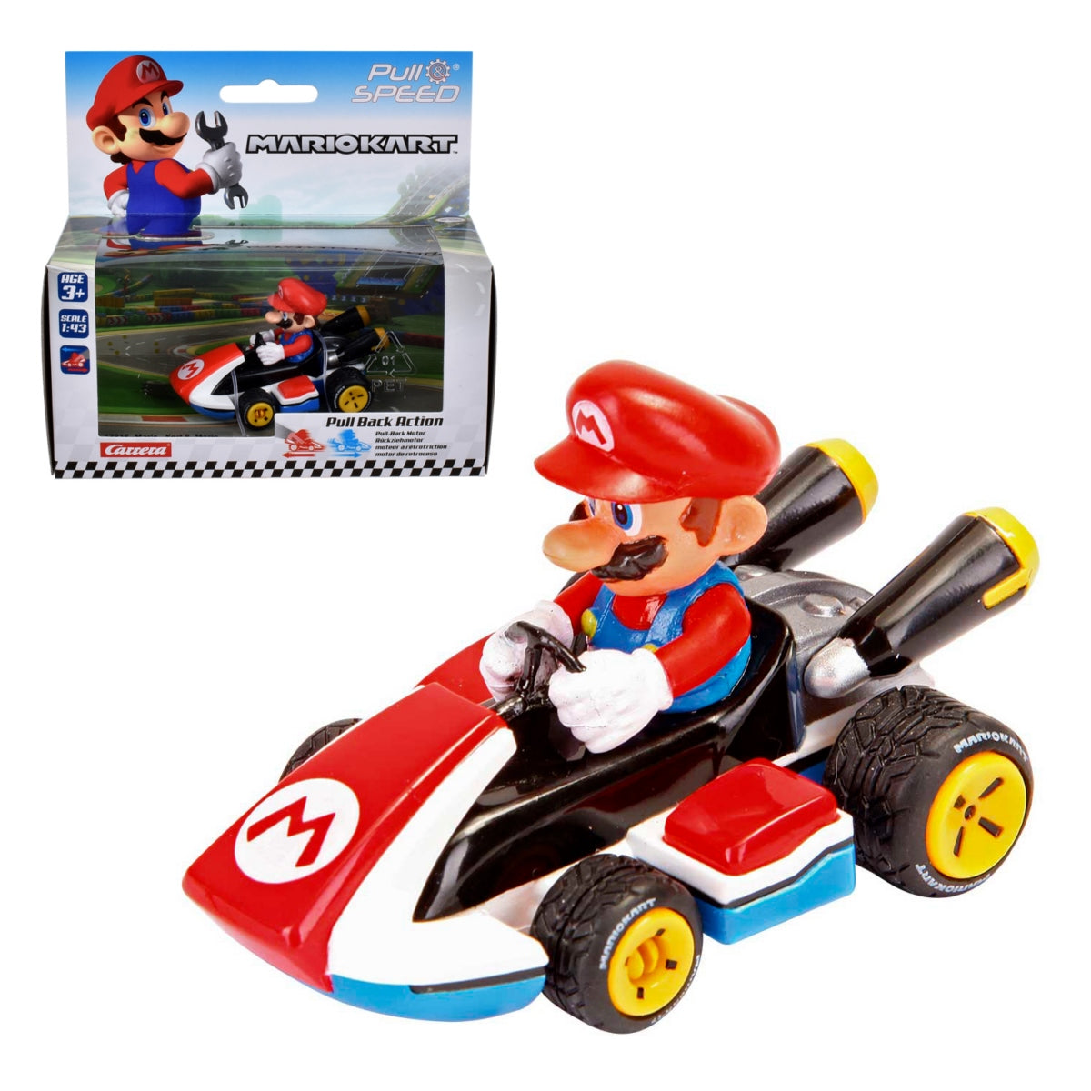 Auto Pull Back Nintendo Mario Kart 8 Escala 1:43 - Mario