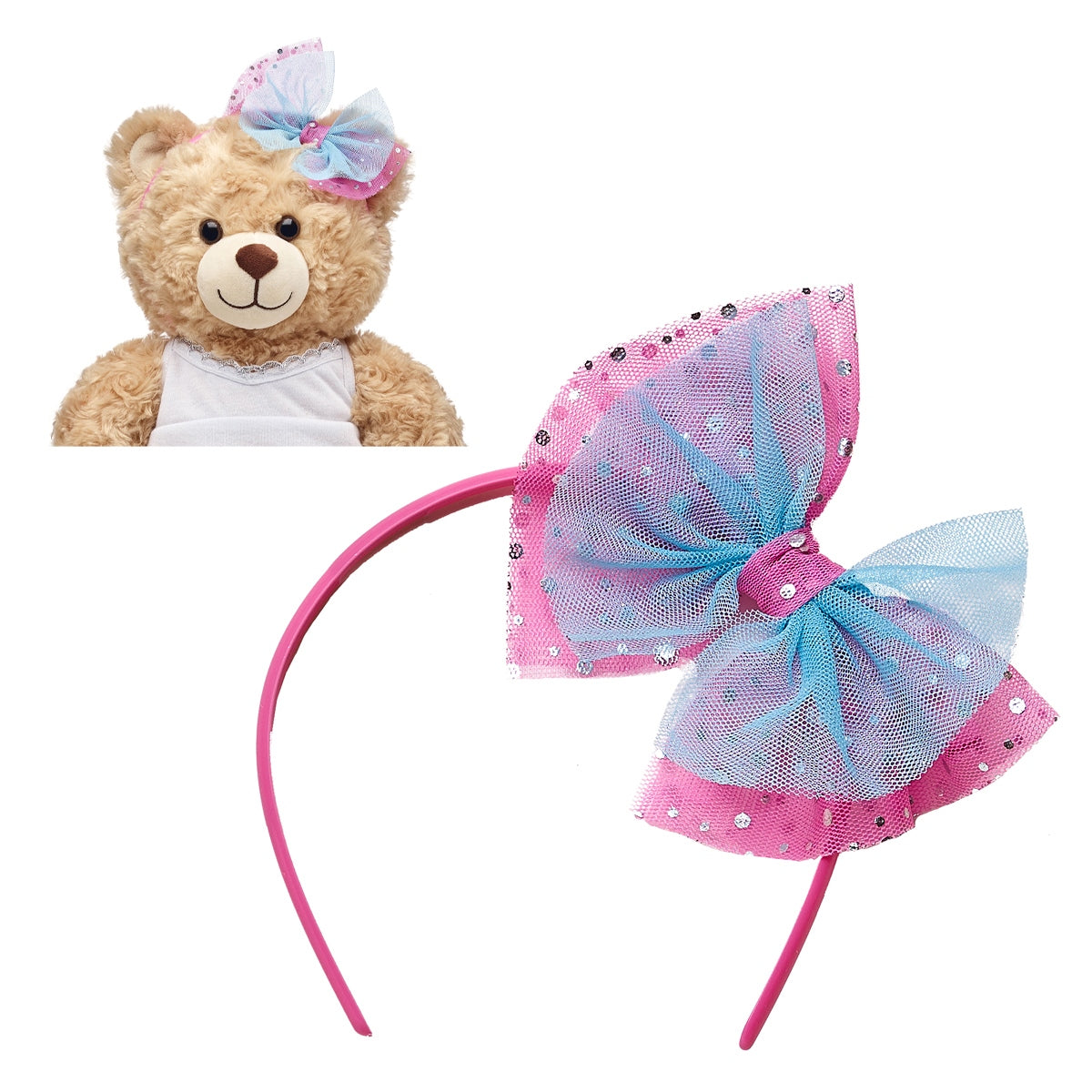 Cintillo Rosado Moã‘o Tul Celeste Build-A-Bear