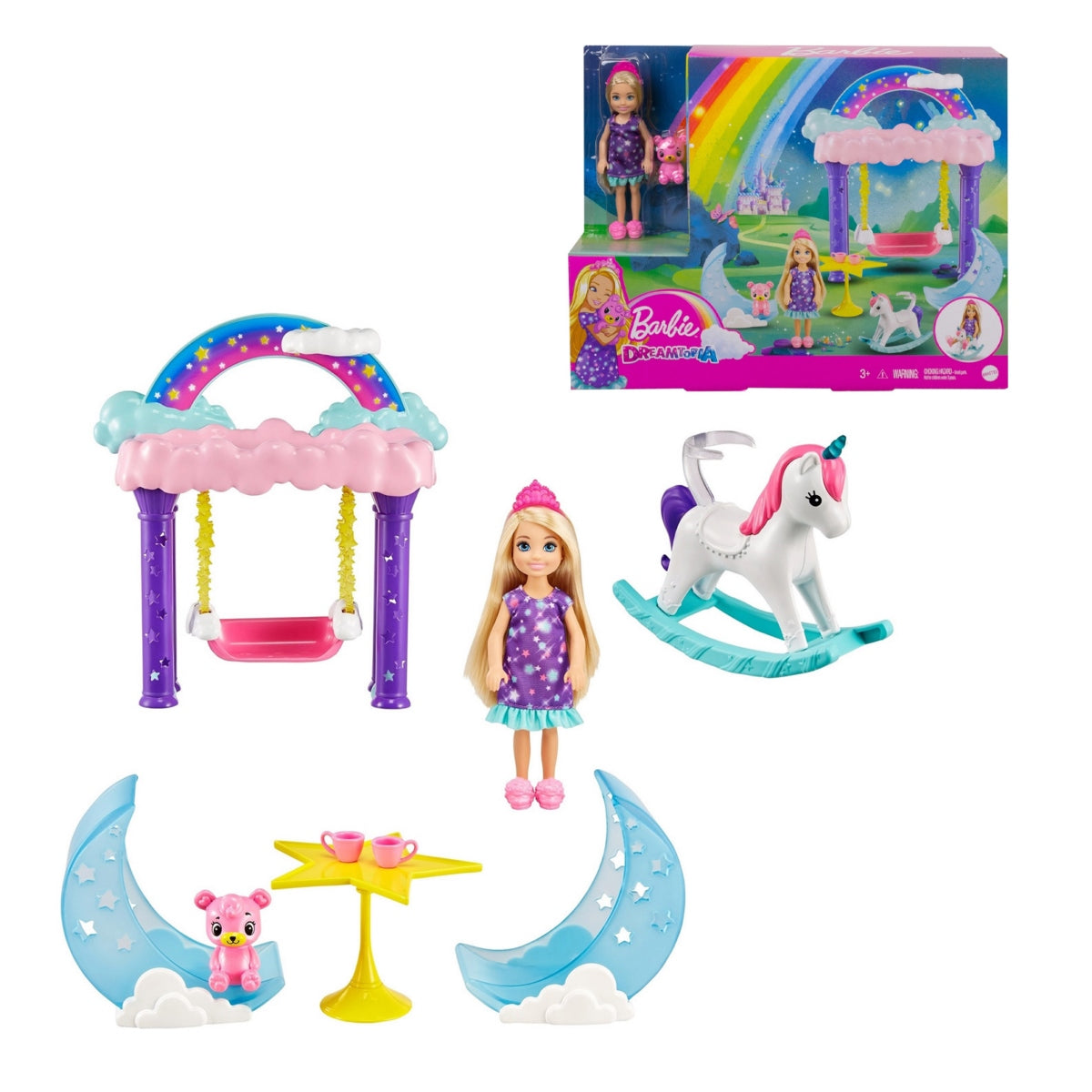 Barbie Dreamtopia Set De Juego Chelsea Mattel - Columpio Mágico Con Accesorios