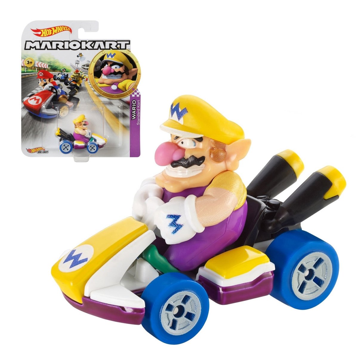Hot Wheels Mario Kart Personajes Escala 1:64 - Wario