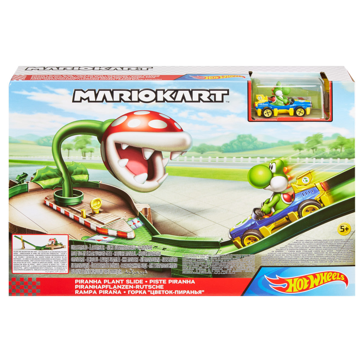 Hot Wheels Mario Kart Pista De Niveles - Yoshi