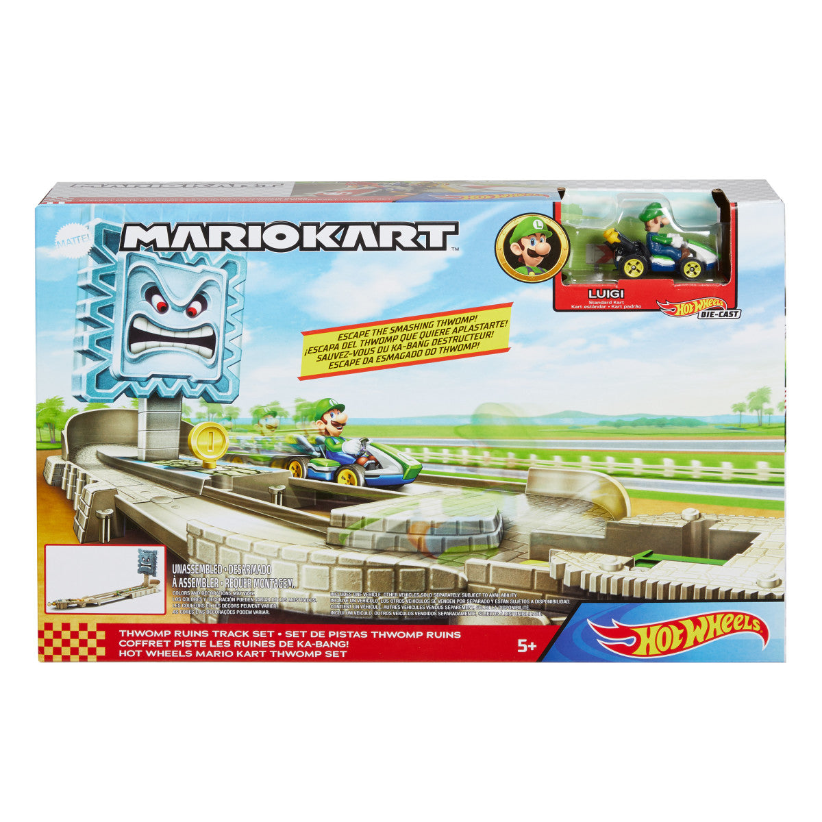 Hot Wheels Mario Kart Pista De Niveles - Luigi
