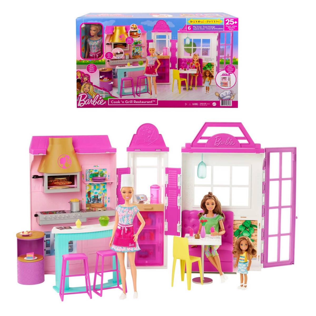 Barbie Estate Restaurante Con Muñeca Mattel