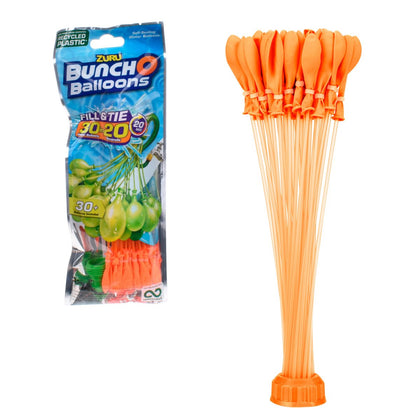 Pack 1 Boquilla Con Bombas De Agua De Llenado Rápido Bunch O Balloons - Naranja