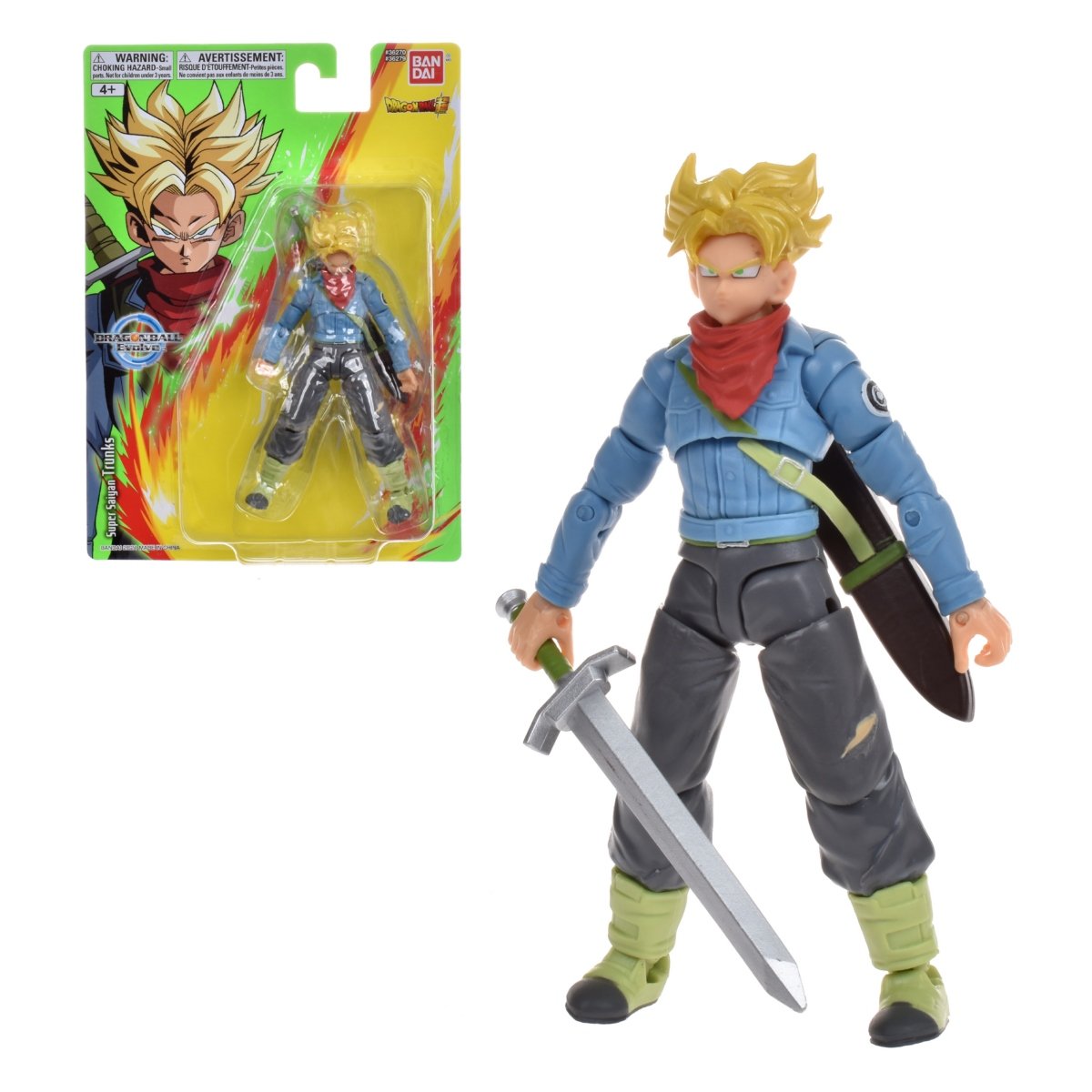 Figura 13 Cm. Articulada Dragon Ball De Bandai - Trunks