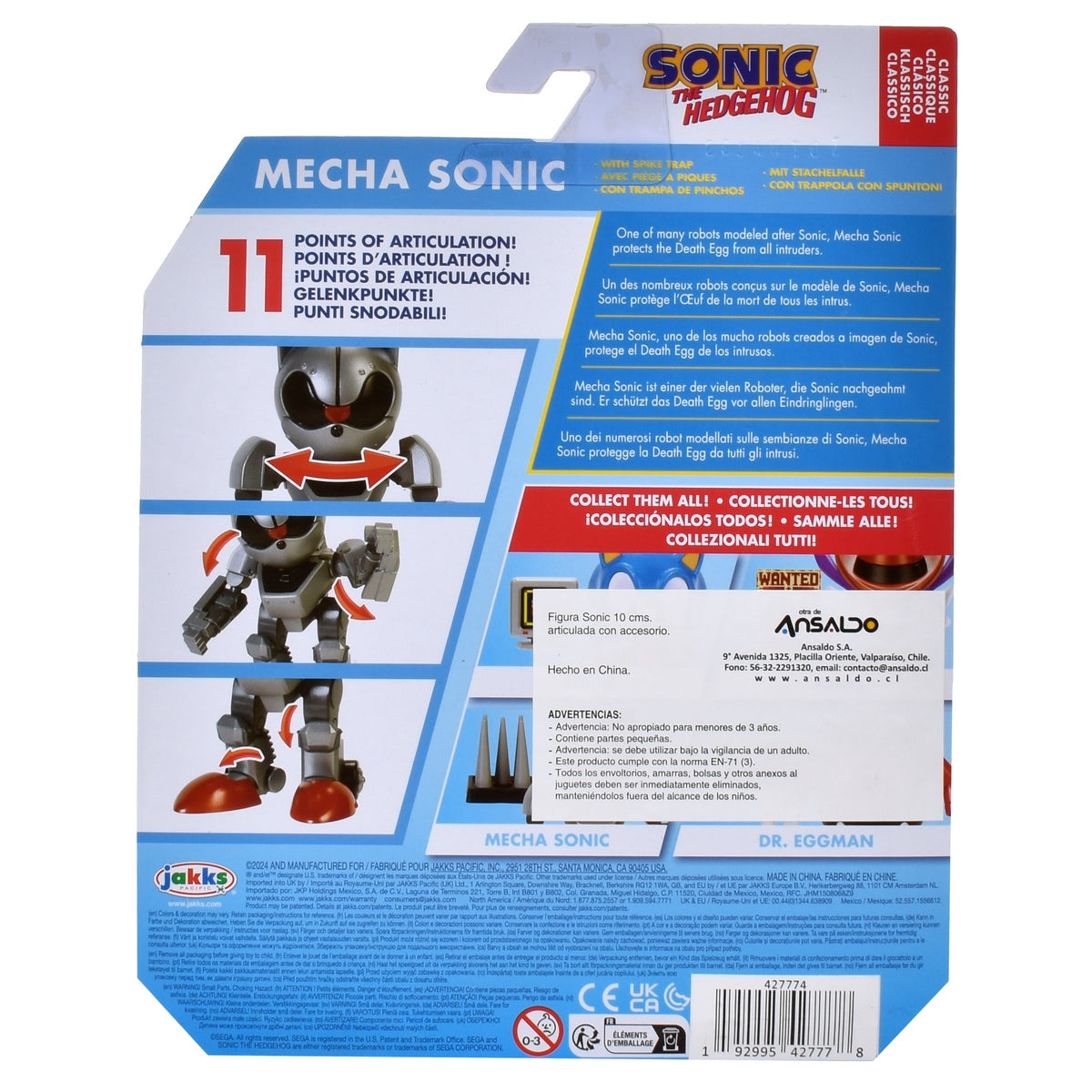 Figura Sonic 10 Cm. Con Accesorio - Mecha Sonic
