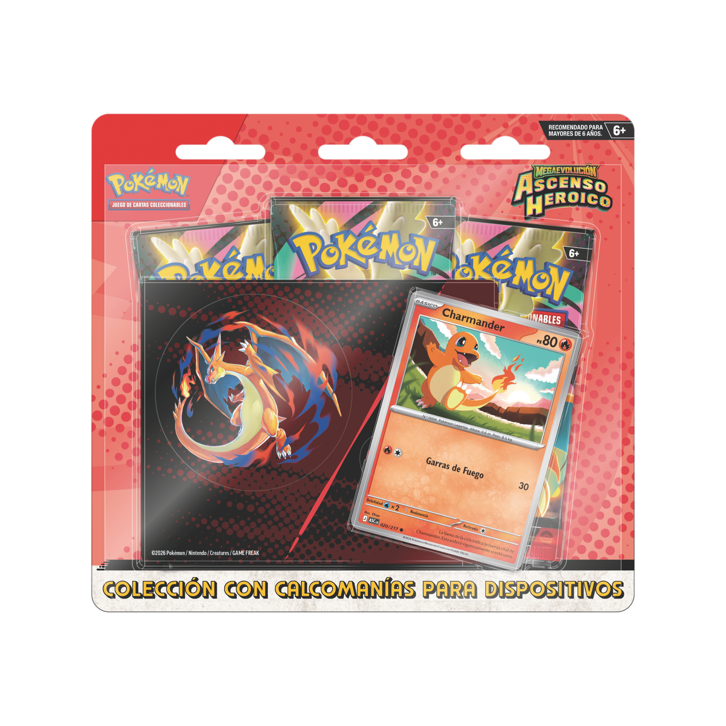 Pokémon Tcg Ascended Héroes Tech Sticker Collection Español - Charizard