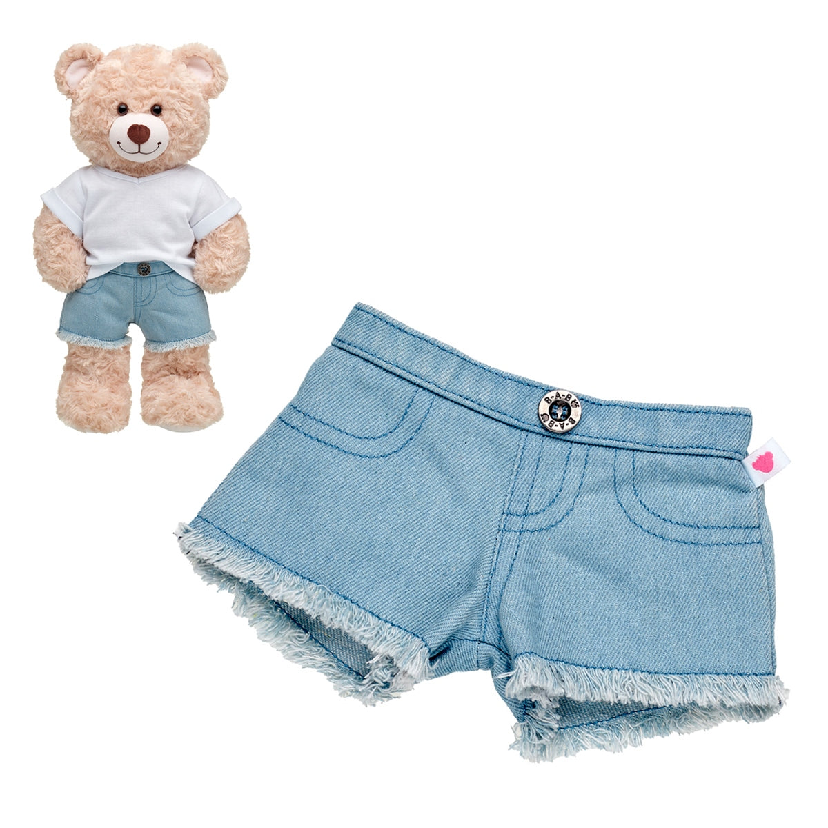 Short Blue Jeans Flecos Build-A-Bear