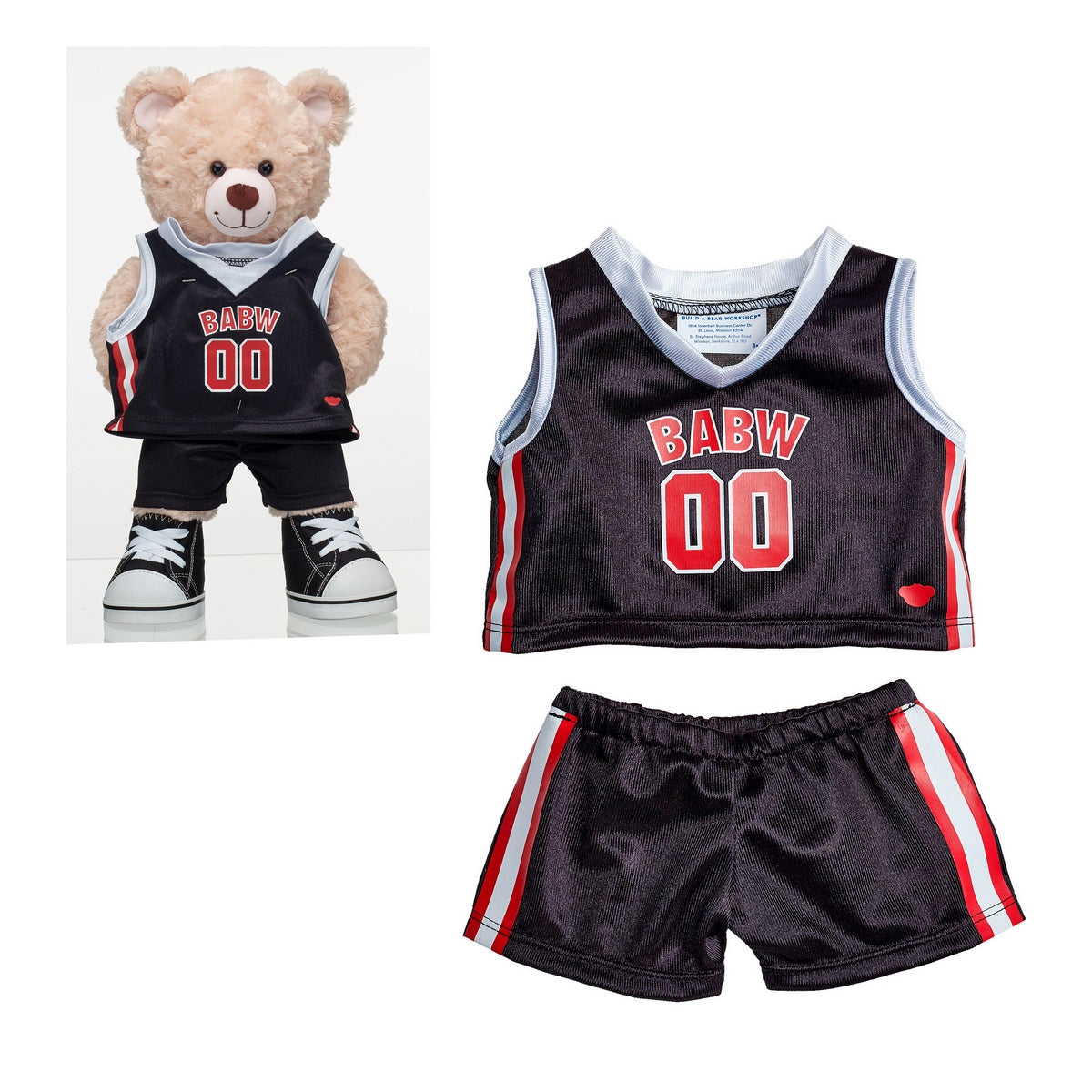 Uniforme Basketball Build-A-Bear Categoría: Ropa Build-a-Bear Tipo producto:  Accesorios para muñecas y muñecos de acción
