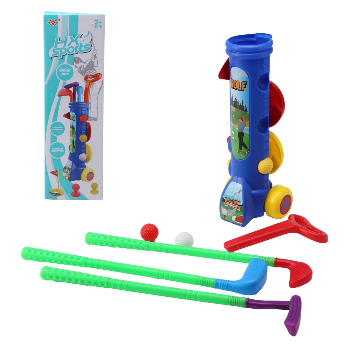 Juego De Golf Con Carro Y Accesorios