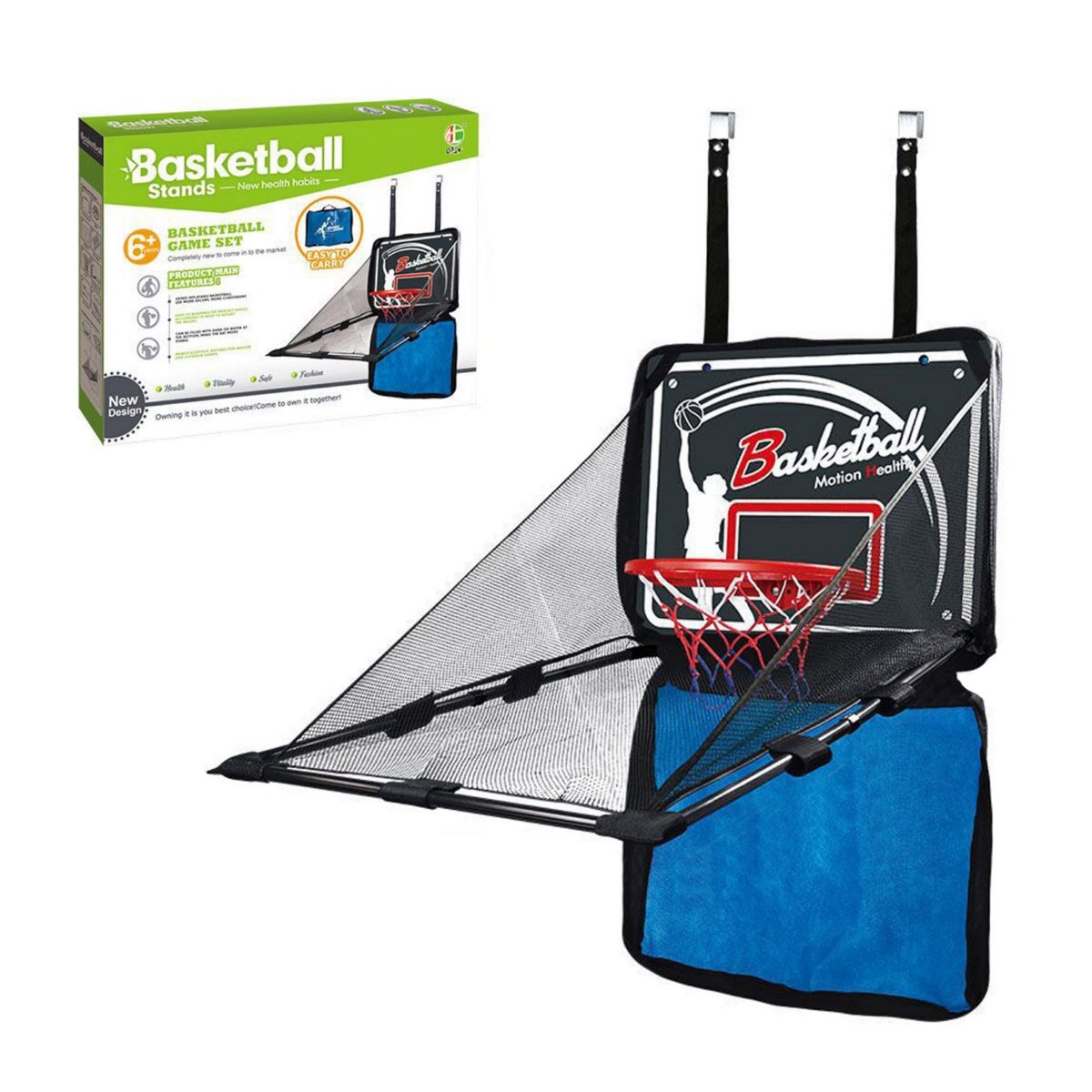 Tablero De Basketball Con Recoge Pelota Y Plegable En Bolsa