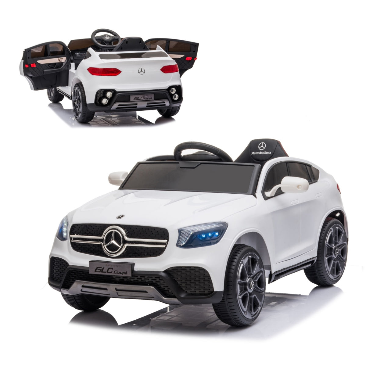 Auto A Bateria Mercedes Benz Blc Blanco De 12V De 2 Motores Con Control Remoto
