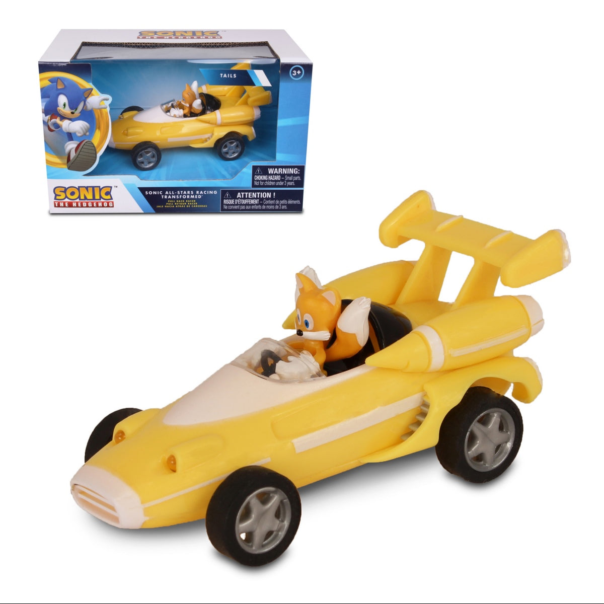 Auto Pull Back 10 Cm Sonic - Tails