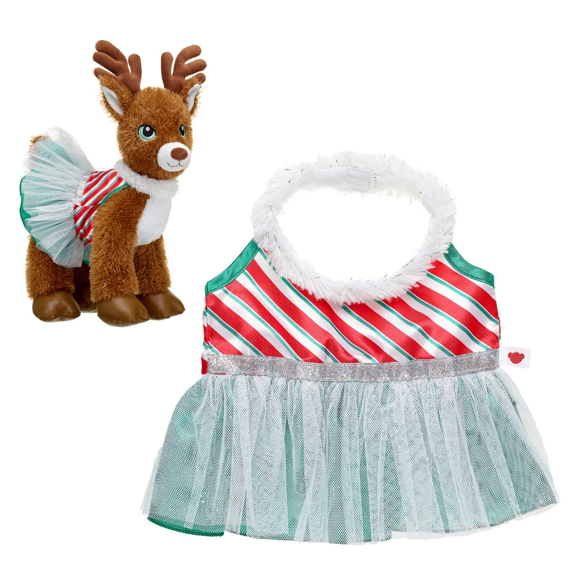 Vestido Navidad Con Piel Merry Mission Build-A-Bear Categoría: Ropa Build-a-Bear Tipo producto:  Accesorios para muñecas y muñecos de acción