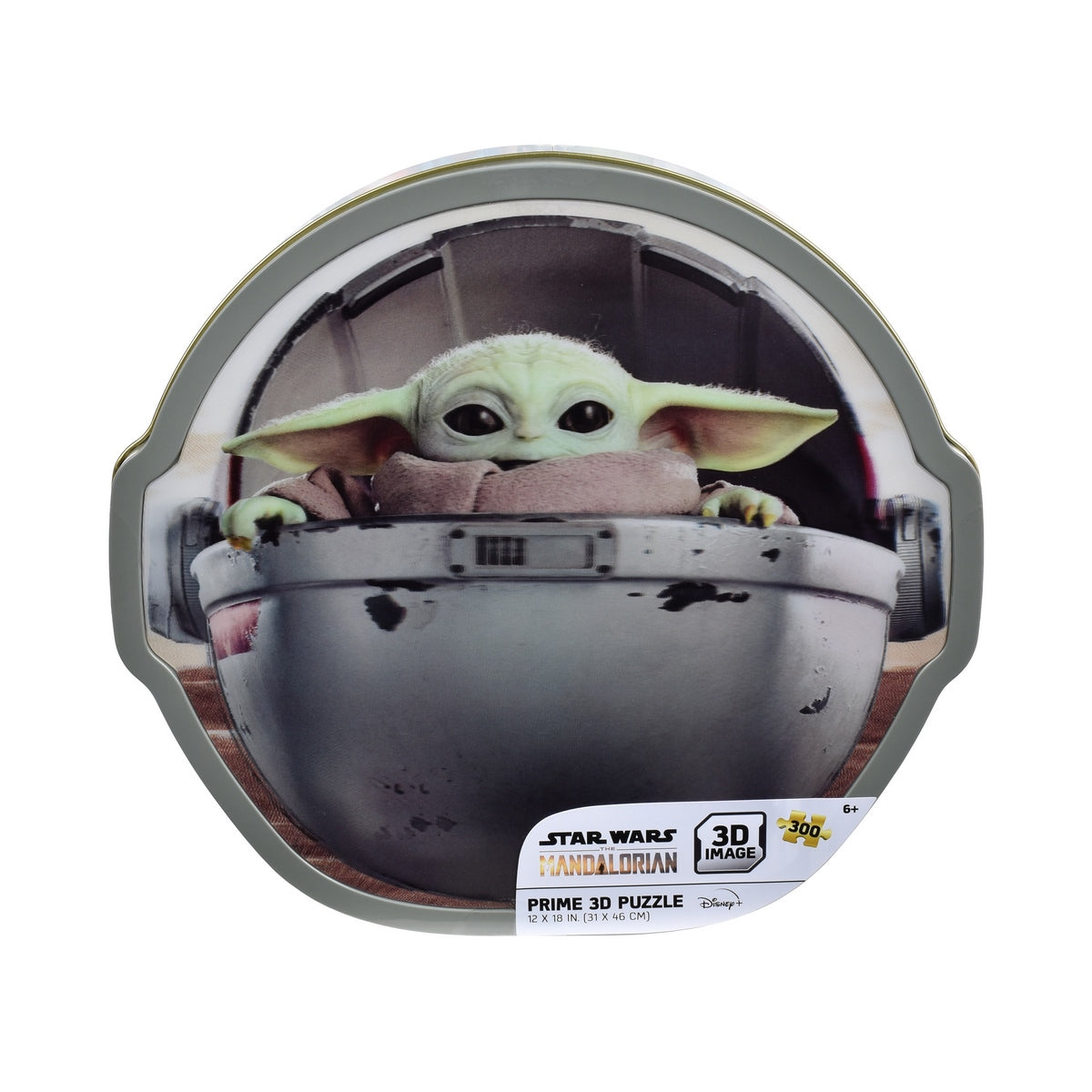 Puzzle 3D De 300 Piezas En Lata Con Forma - Baby Yoda