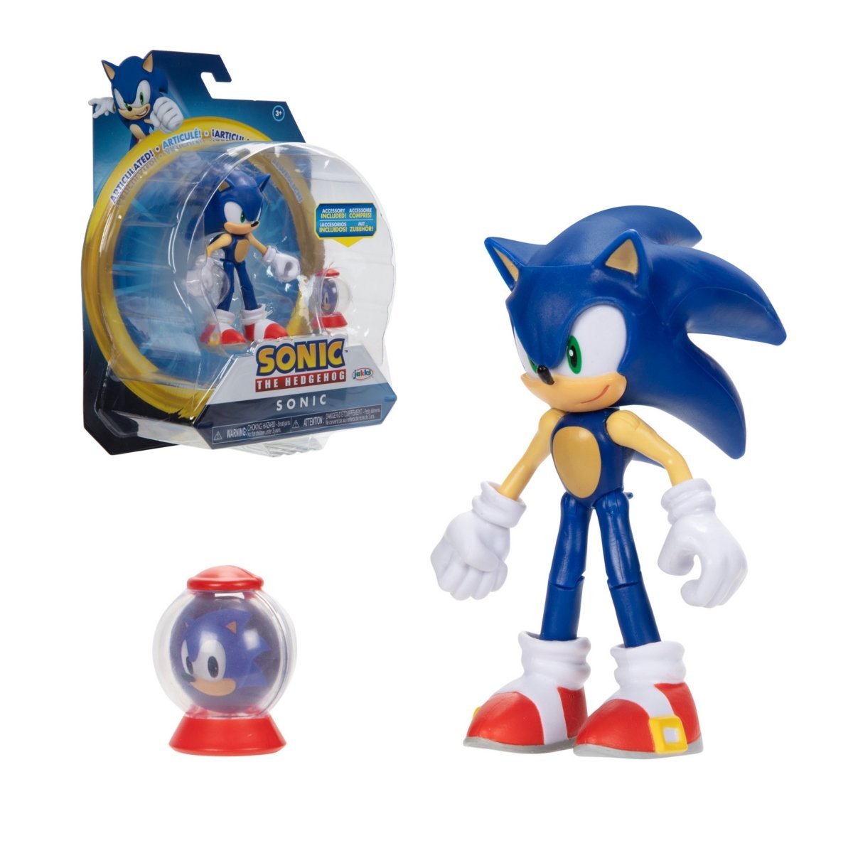 Figura Sonic 10 Cm. Con Accesorio - Modern Sonic Con Esfera Cara Sonic
